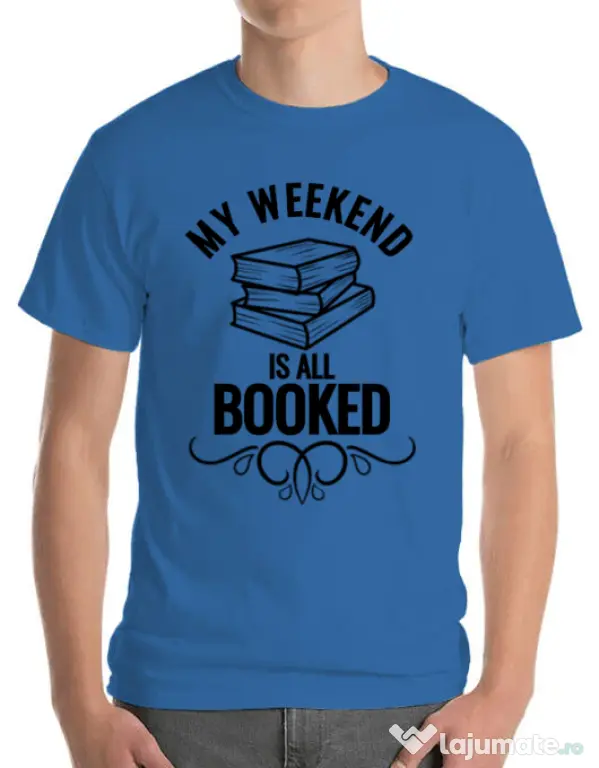 Tricou ADLER barbat All booked Albastru azuriu