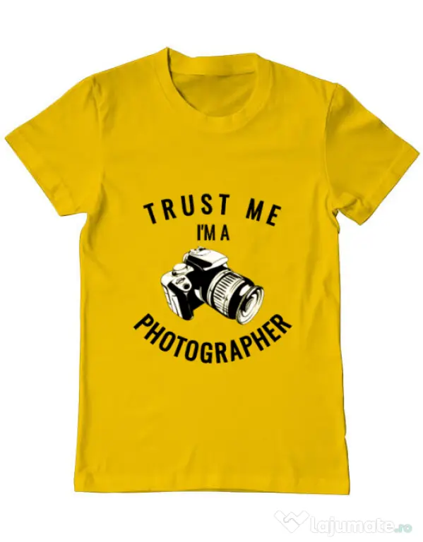 Tricou ADLER barbat I’m a photographer Galben