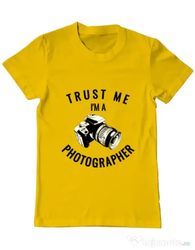 Tricou ADLER barbat I’m a photographer Galben