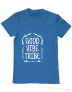 Tricou ADLER barbat Good vibe tribe Albastru azuriu