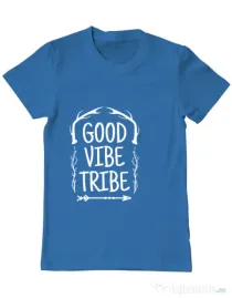 Tricou ADLER barbat Good vibe tribe Albastru azuriu
