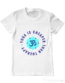 Tricou ADLER barbat Yoga is cheaper Alb