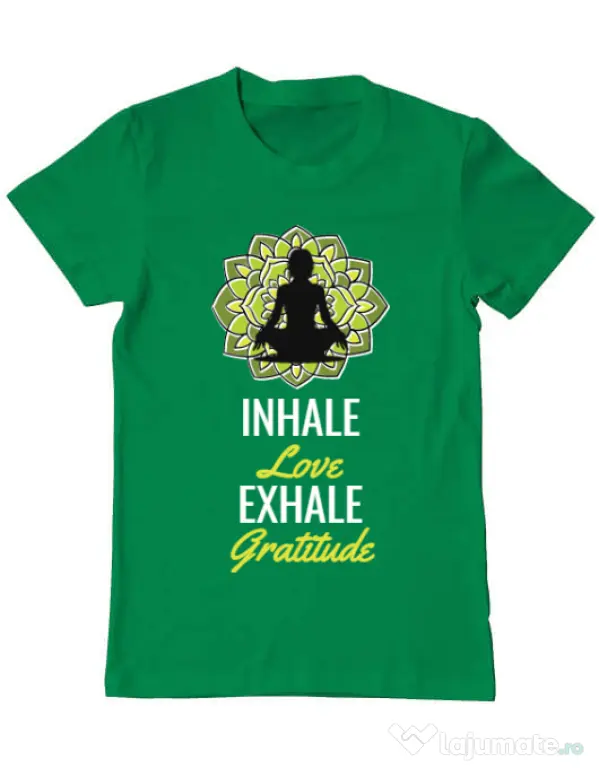 Tricou ADLER barbat Inhale love Verde mediu