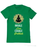 Tricou ADLER barbat Inhale love Verde mediu
