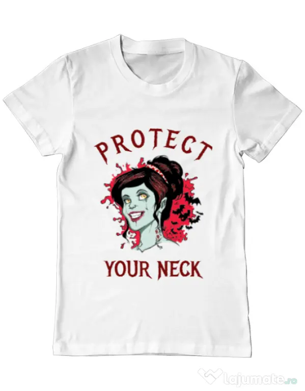 Tricou ADLER barbat Protect your neck Alb