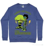 Bluza ADLER barbat I want superpowers Albastru melanj