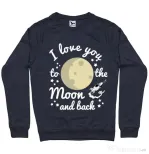 Bluza ADLER barbat To the moon and back Denim inchis