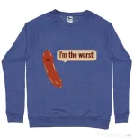 Bluza ADLER barbat I’m the wurst Albastru melanj