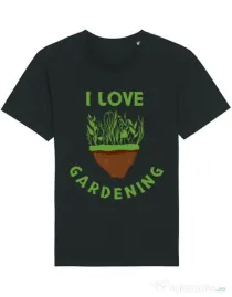 Tricou STANLEY STELLA barbat I love gardening Negru