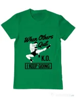 Tricou ADLER barbat I keep going Verde mediu