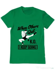 Tricou ADLER barbat I keep going Verde mediu