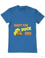 Tricou ADLER barbat Shut the duck up Albastru azuriu
