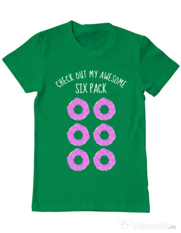 Tricou ADLER barbat Awesome sixpack Verde mediu