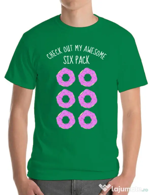 Tricou ADLER barbat Awesome sixpack Verde mediu