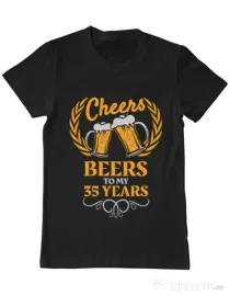 Tricou ADLER barbat Birthday Cheers Negru