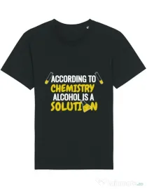 Tricou STANLEY STELLA barbat Alcohol is a solution Negru