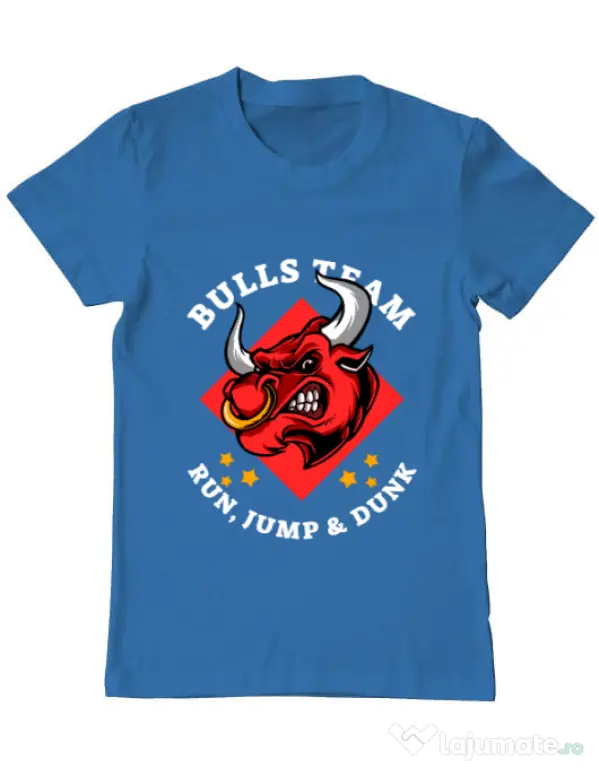 Tricou ADLER barbat Run jump & dunk Albastru azuriu