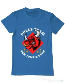 Tricou ADLER barbat Run jump & dunk Albastru azuriu