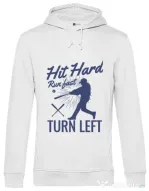 Hoodie barbat cu gluga Hit hard Alb