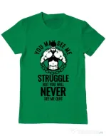 Tricou ADLER barbat Never quit Verde mediu