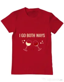 Tricou ADLER barbat I go both ways Rosu