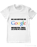 Tricou ADLER barbat Nu am nevoie de google Alb