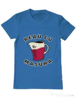 Tricou ADLER barbat Beau cu masura Albastru azuriu