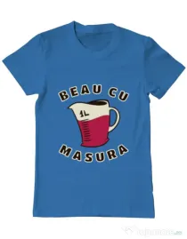 Tricou ADLER barbat Beau cu masura Albastru azuriu