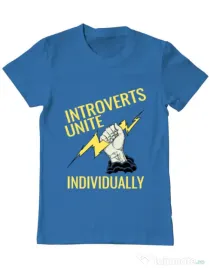 Tricou ADLER barbat Introverts unite Albastru azuriu