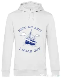 Hoodie barbat cu gluga Need an arc? Alb