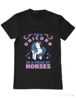 Tricou ADLER barbat Just a unicorn Negru