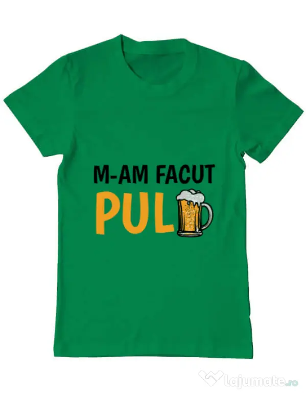 Tricou ADLER barbat M-am facut pulbere Verde mediu