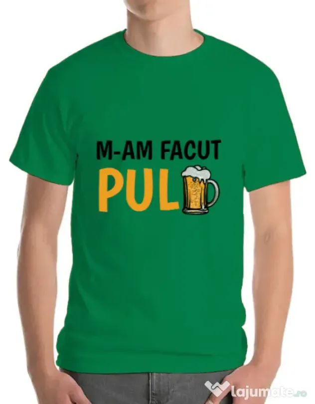 Tricou ADLER barbat M-am facut pulbere Verde mediu