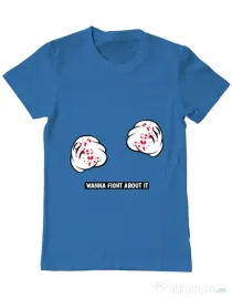 Tricou ADLER barbat Wanna fight about it Albastru azuriu