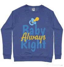 Bluza ADLER barbat Baby always right Albastru melanj