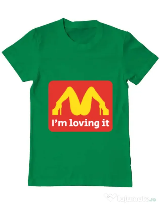 Tricou ADLER barbat I'm loving it Verde mediu