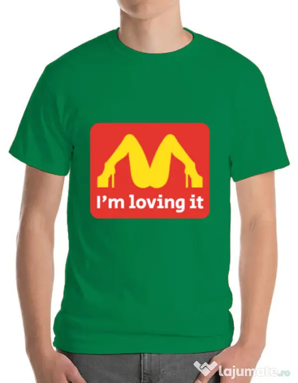 Tricou ADLER barbat I'm loving it Verde mediu