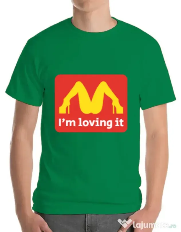 Tricou ADLER barbat I'm loving it Verde mediu