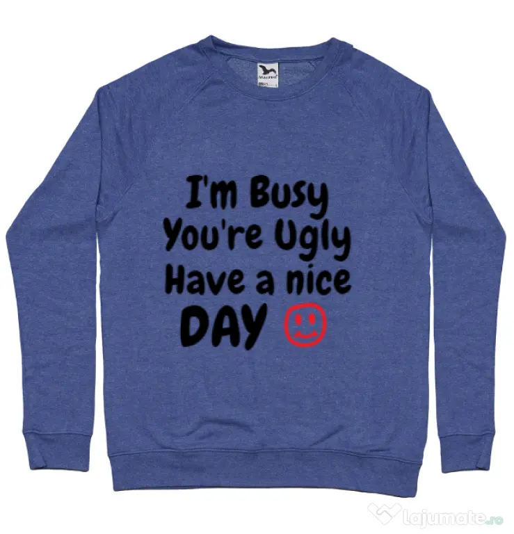 Bluza ADLER barbat I am busy Albastru melanj