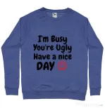 Bluza ADLER barbat I am busy Albastru melanj