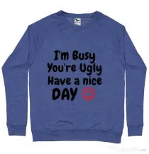 Bluza ADLER barbat I am busy Albastru melanj