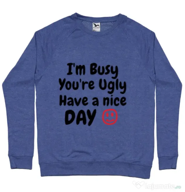 Bluza ADLER barbat I am busy Albastru melanj