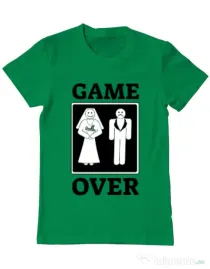 Tricou ADLER barbat Game over Verde mediu