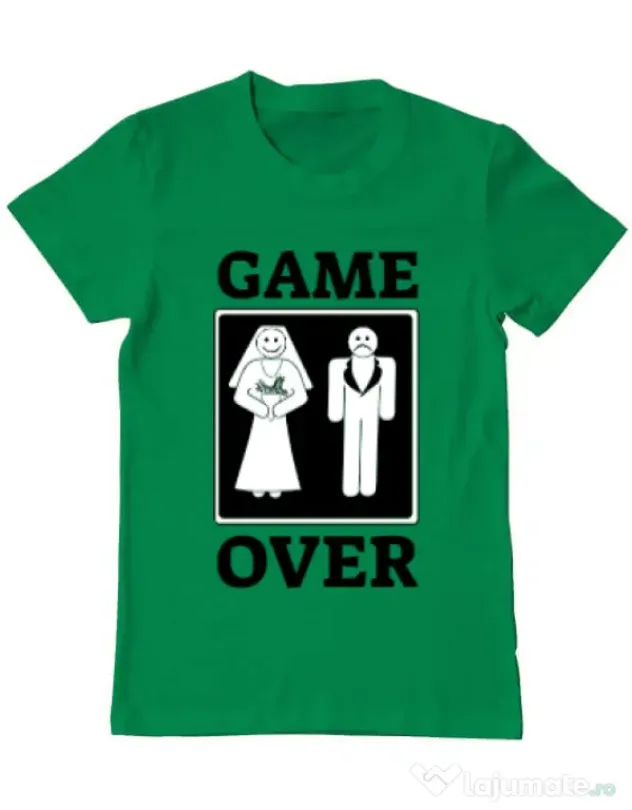 Tricou ADLER barbat Game over Verde mediu
