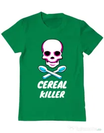 Tricou ADLER barbat Cereal killer Verde mediu