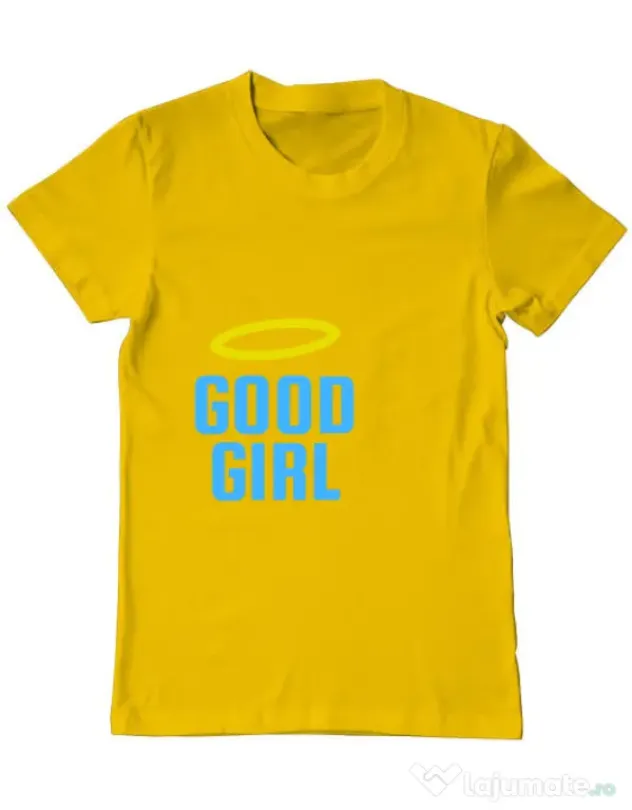 Tricou ADLER barbat Good girl Galben