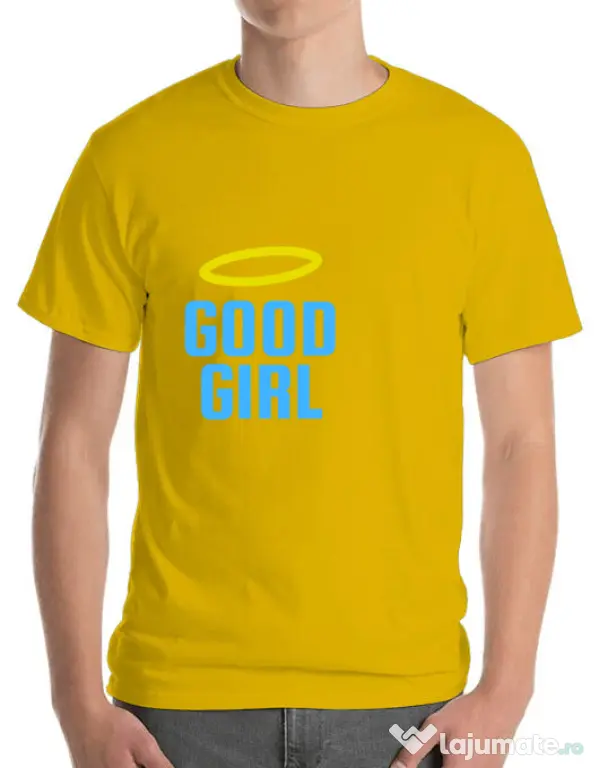 Tricou ADLER barbat Good girl Galben