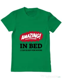 Tricou ADLER barbat Amazing in bed Verde mediu