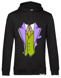 Hoodie barbat cu gluga Gentleman suit Negru