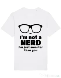Tricou STANLEY STELLA barbat Smarter than you Alb